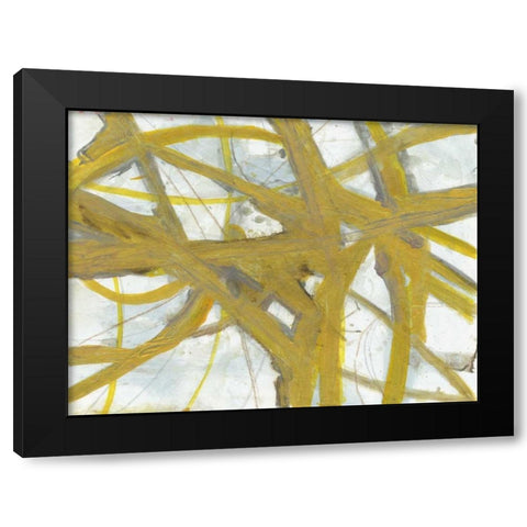Golden Webbing 1 Black Modern Wood Framed Art Print with Double Matting by Haynes, Smith