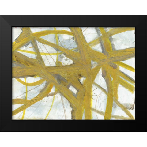 Golden Webbing 1 Black Modern Wood Framed Art Print by Haynes, Smith