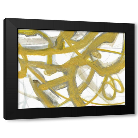 Golden Webbing 2 Black Modern Wood Framed Art Print with Double Matting by Haynes, Smith