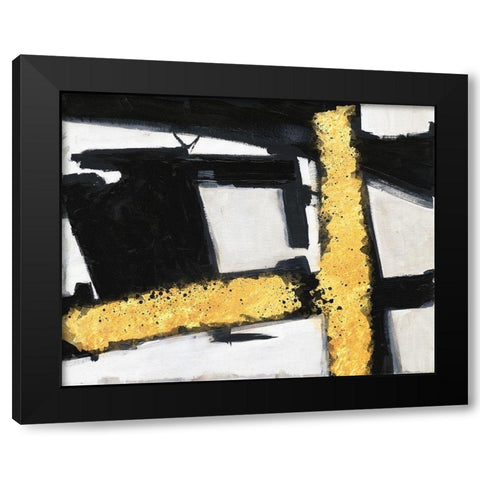 Divine Streaks 1 Black Modern Wood Framed Art Print by Lewis, Sheldon