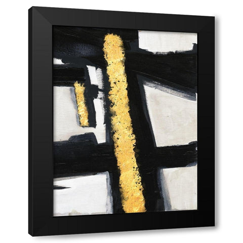 Divine Streaks 2 Black Modern Wood Framed Art Print with Double Matting by Lewis, Sheldon