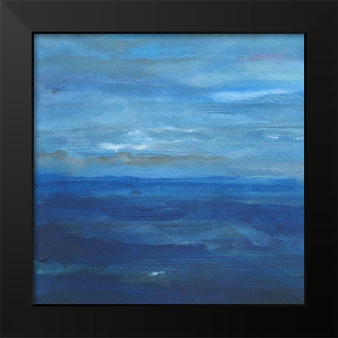 Infinite Sea 1 Black Modern Wood Framed Art Print by Haynes, Smith