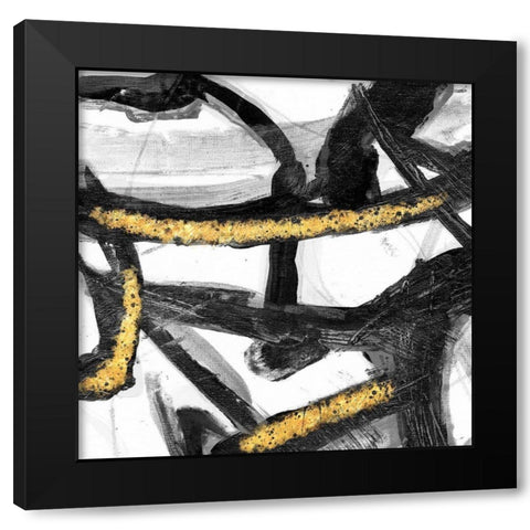 Swinging Vines 1 Black Modern Wood Framed Art Print by Lewis, Sheldon