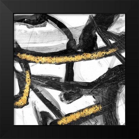 Swinging Vines 1 Black Modern Wood Framed Art Print by Lewis, Sheldon
