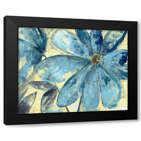 Golden Bloom Black Modern Wood Framed Art Print with Double Matting by Haynes, Smith