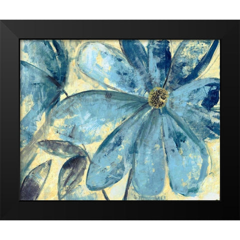 Golden Bloom Black Modern Wood Framed Art Print by Haynes, Smith