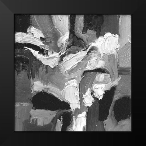 Abstract Wonder 2 Black Modern Wood Framed Art Print by Lewis, Sharalee