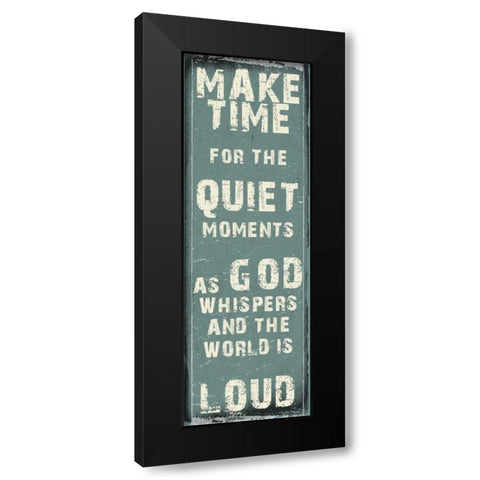 Make Time Black Modern Wood Framed Art Print with Double Matting by Lewis, Sheldon