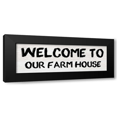 Welcome Black Modern Wood Framed Art Print with Double Matting by Lewis, Sheldon