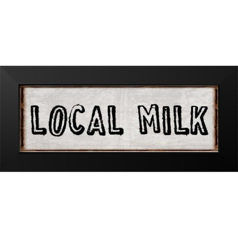 Fresh Local Milk And Eggs Black Modern Wood Framed Art Print by Lewis, Sheldon