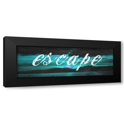 Escape Black Modern Wood Framed Art Print with Double Matting by Lewis, Sheldon