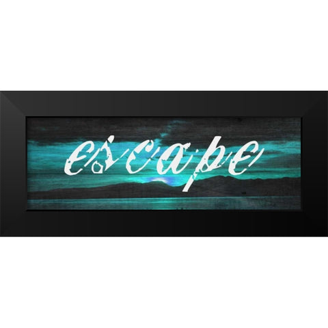 Escape Black Modern Wood Framed Art Print by Lewis, Sheldon