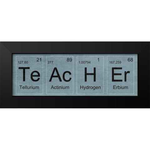 Teacher Black Modern Wood Framed Art Print by Lewis, Sheldon