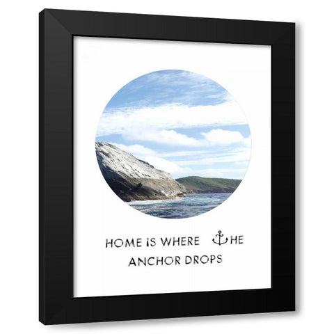 Where The Anchor Drops Black Modern Wood Framed Art Print by Lewis, Sheldon