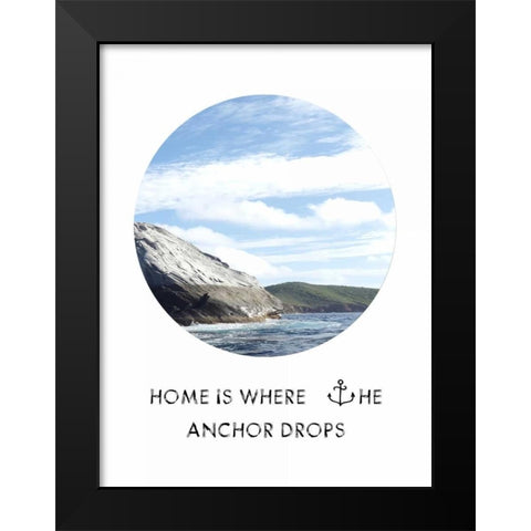 Where The Anchor Drops Black Modern Wood Framed Art Print by Lewis, Sheldon