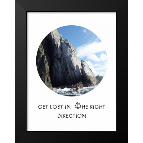 Right Direction Black Modern Wood Framed Art Print by Lewis, Sheldon