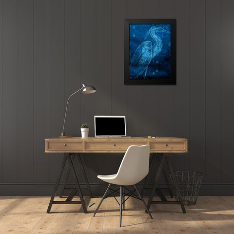 Indigo Pride Black Modern Wood Framed Art Print by Lewis, Sheldon