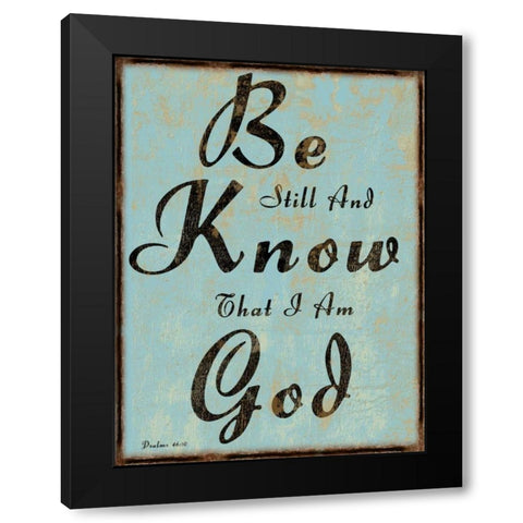Psalms 46-10 Black Modern Wood Framed Art Print with Double Matting by Lewis, Sheldon
