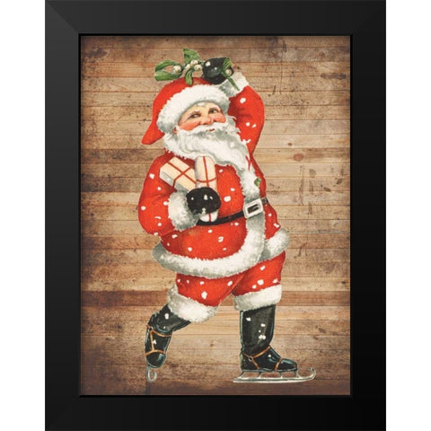 Santa Baby Black Modern Wood Framed Art Print by Lewis, Sheldon