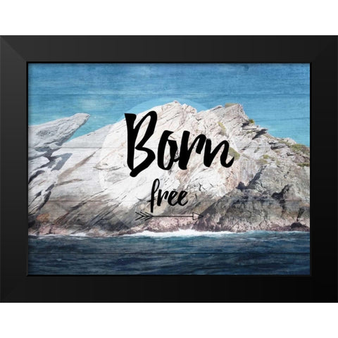 BoRn Free Black Modern Wood Framed Art Print by Lewis, Sheldon