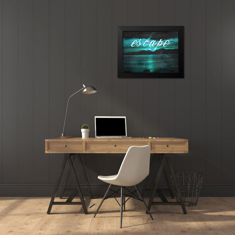 Escape Black Modern Wood Framed Art Print by Lewis, Sheldon