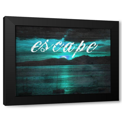 Escape Black Modern Wood Framed Art Print with Double Matting by Lewis, Sheldon