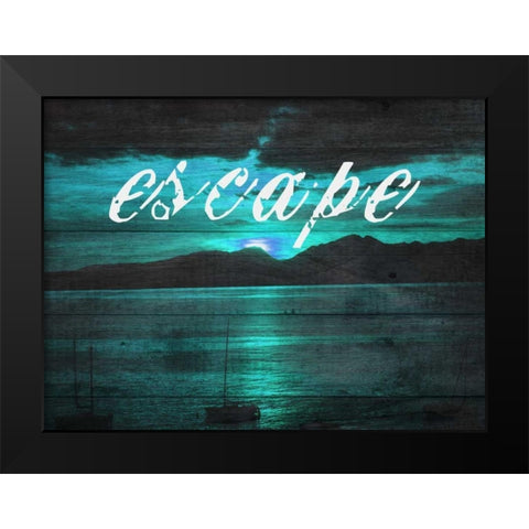 Escape Black Modern Wood Framed Art Print by Lewis, Sheldon