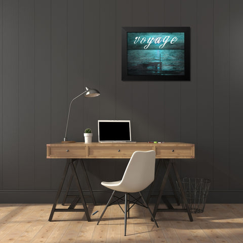 Voyage Black Modern Wood Framed Art Print by Lewis, Sheldon