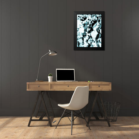 Pure Abstract Black Modern Wood Framed Art Print by Lewis, Sheldon