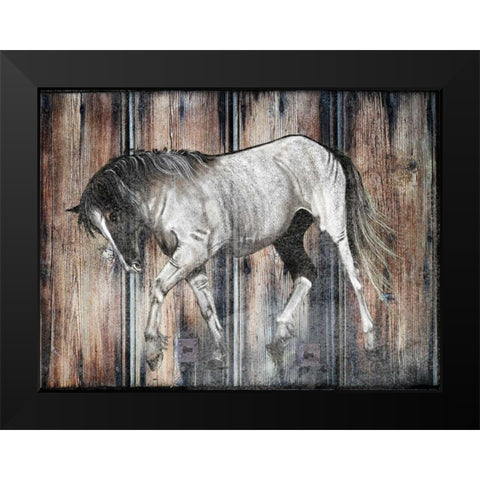 Farm Horse Black Modern Wood Framed Art Print by Lewis, Sheldon