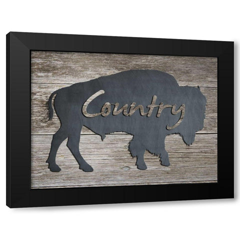 Wild Country Black Modern Wood Framed Art Print by Lewis, Sheldon