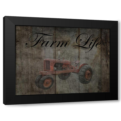 Tractor Black Modern Wood Framed Art Print by Lewis, Sheldon