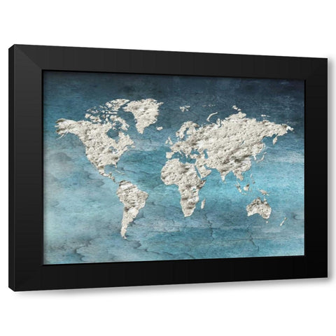 Hello World Black Modern Wood Framed Art Print with Double Matting by Lewis, Sheldon