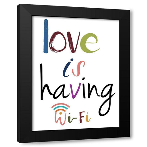 True Love Black Modern Wood Framed Art Print by Lewis, Sheldon