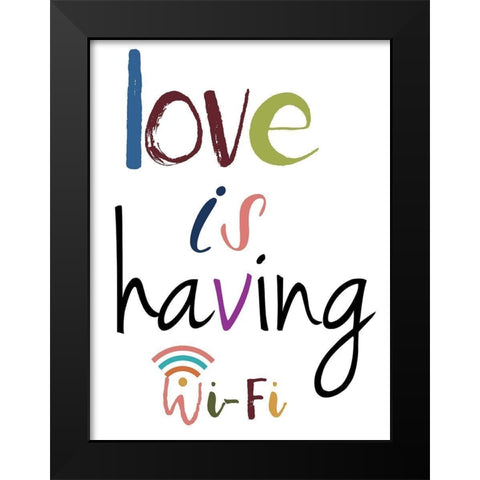 True Love Black Modern Wood Framed Art Print by Lewis, Sheldon