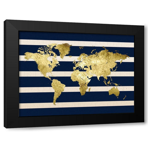 On The Grid Black Modern Wood Framed Art Print by Lewis, Sheldon