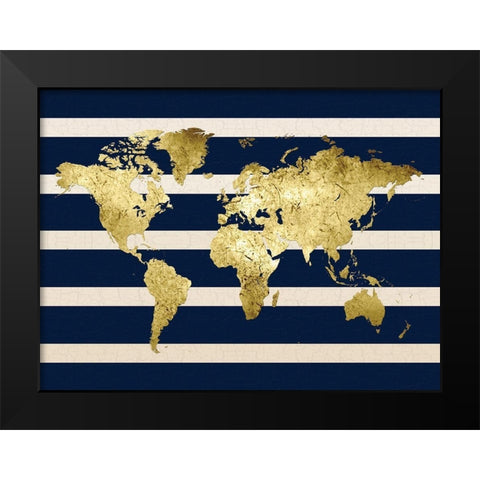 On The Grid Black Modern Wood Framed Art Print by Lewis, Sheldon
