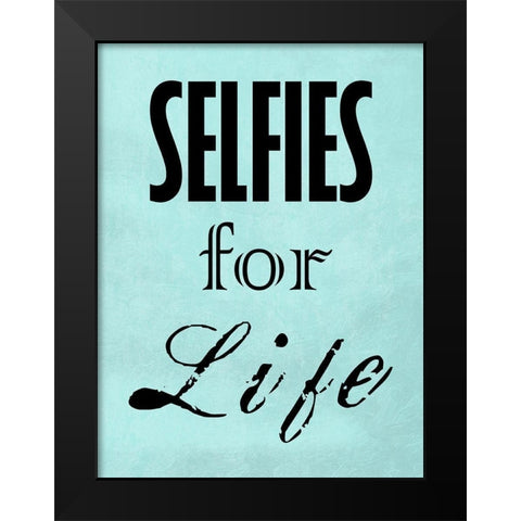 Selfies Black Modern Wood Framed Art Print by Lewis, Sheldon
