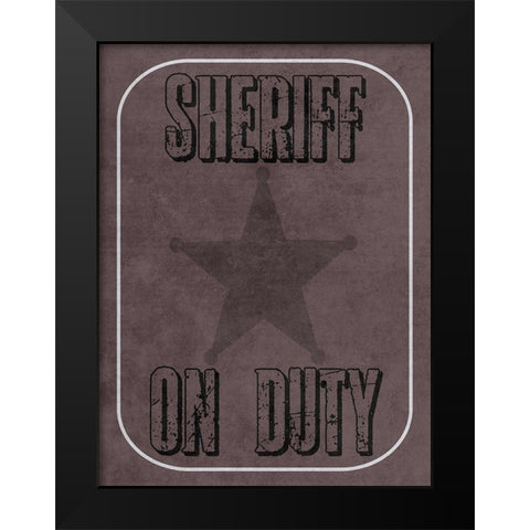 On Duty Black Modern Wood Framed Art Print by Lewis, Sheldon