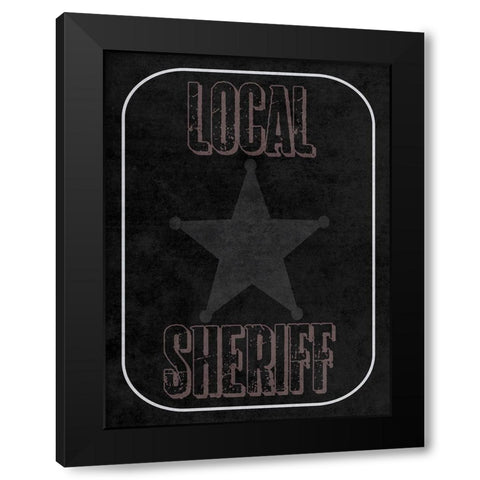 Local Sheriff Black Modern Wood Framed Art Print with Double Matting by Lewis, Sheldon