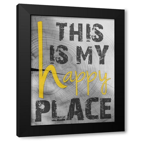 Place Of Happiness Black Modern Wood Framed Art Print with Double Matting by Lewis, Sheldon