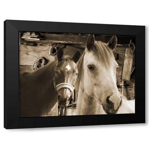 Cowboys Treasure Black Modern Wood Framed Art Print with Double Matting by Lewis, Sheldon