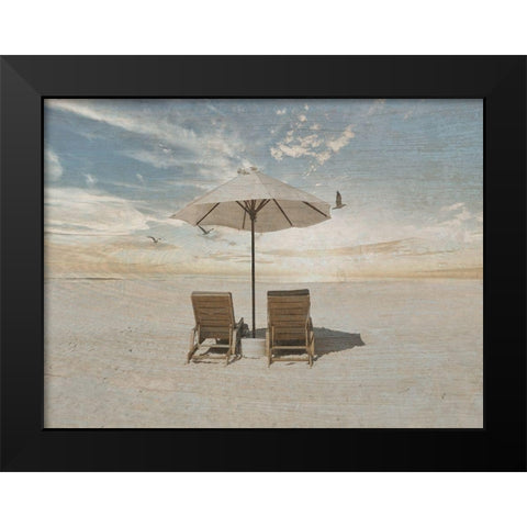 Relax and Breath Black Modern Wood Framed Art Print by Lewis, Sheldon