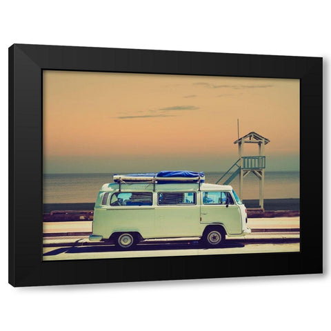 Coast Life Black Modern Wood Framed Art Print by Lewis, Sheldon
