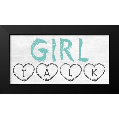 Girl Talk Black Modern Wood Framed Art Print by Lewis, Sheldon