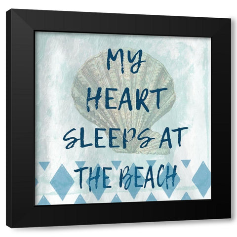 At The Beach Black Modern Wood Framed Art Print with Double Matting by Lewis, Sheldon