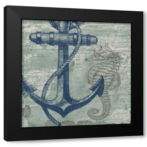 Swimming In The Deep Black Modern Wood Framed Art Print with Double Matting by Lewis, Sheldon