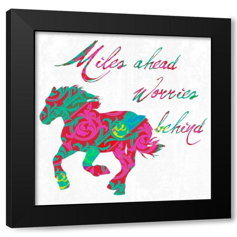 Boho Miles Black Modern Wood Framed Art Print with Double Matting by Lewis, Sheldon