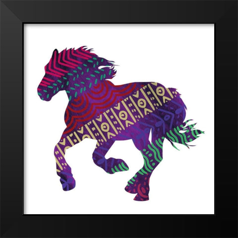 Wild Bohemian Black Modern Wood Framed Art Print by Lewis, Sheldon