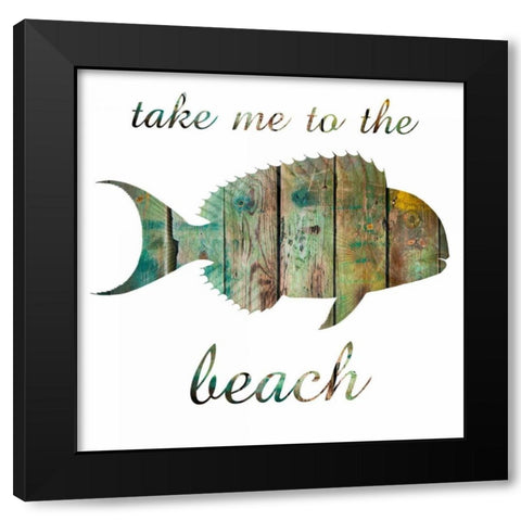 The Ocean Black Modern Wood Framed Art Print with Double Matting by Lewis, Sheldon